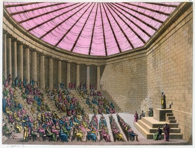 The Odeon in the time of Pericles, illustration from 
